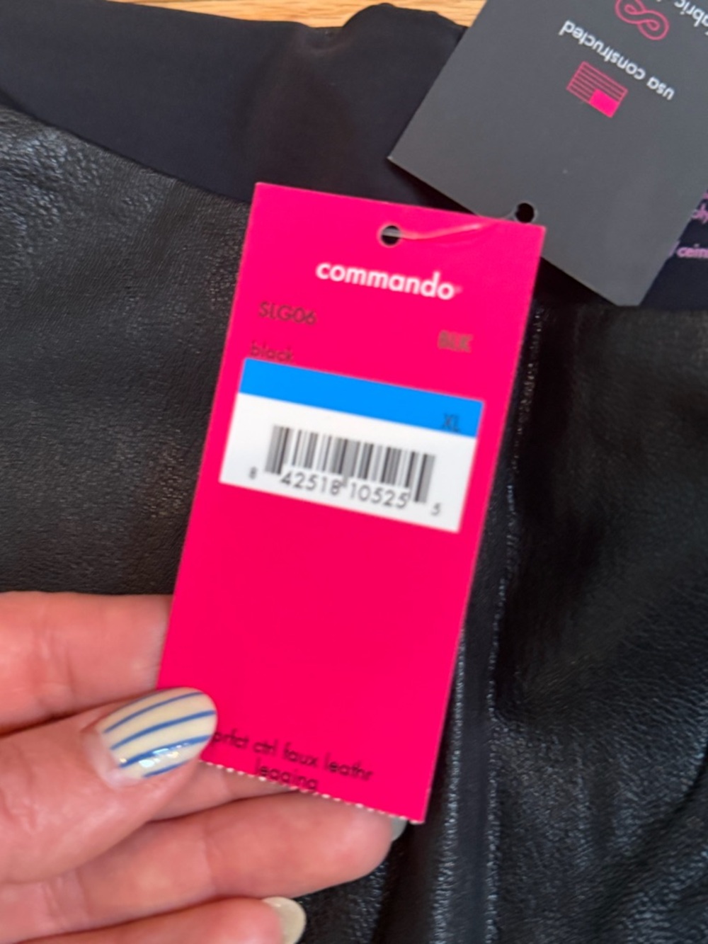 Commando Black Faux Leather Leggings - Picture 8 of 9